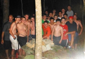 Building a cairn on Warrior Night